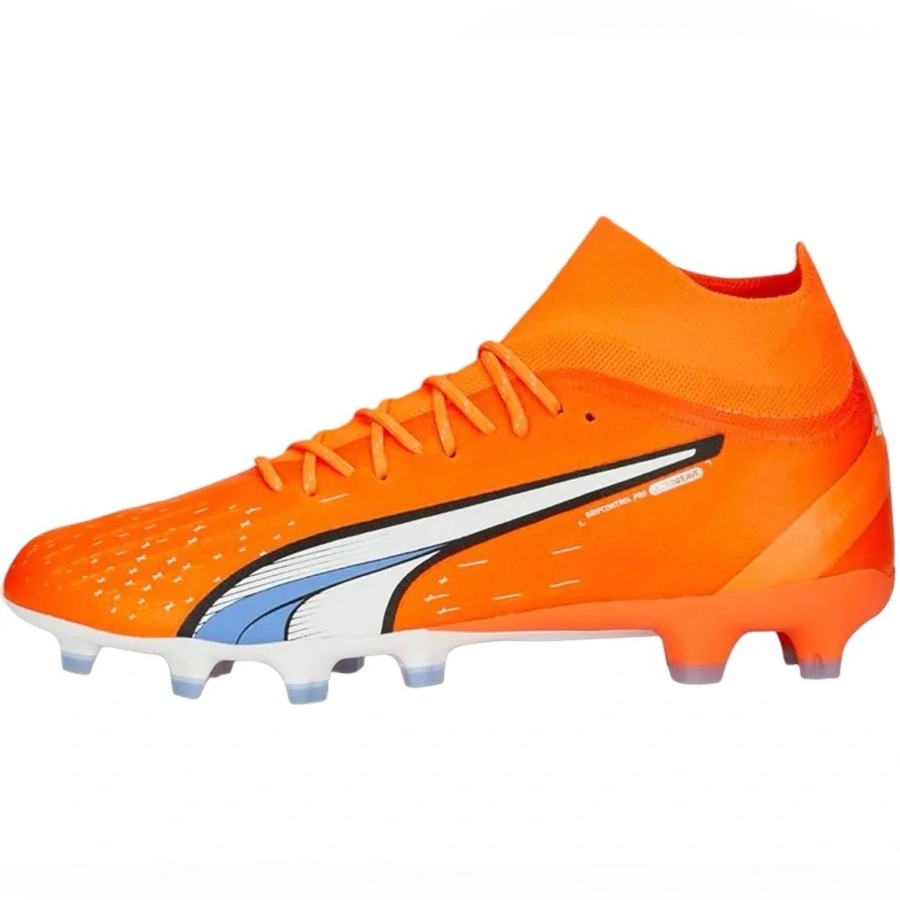Puma Ultra Pro FG Mens 10 Orange Soccer Cleats Performance Speed Boots BNIB - Picture 5 of 7